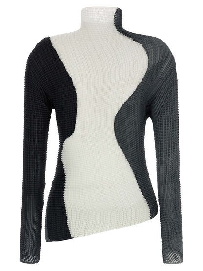Issey Miyake – Bluse „Abstract Tint Pleats“