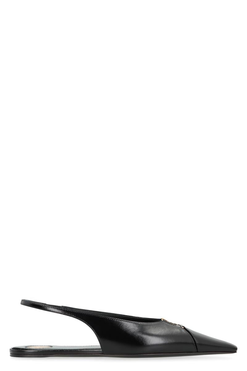 Saint Laurent Babylone Slingback-Ballerinas mit spitzer Zehenpartie