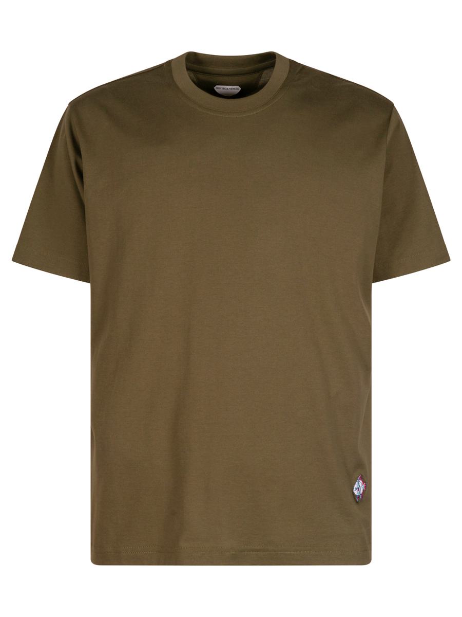 Bottega Veneta T-Shirt aus leichtem Baumwolljersey mit Patch-Detail