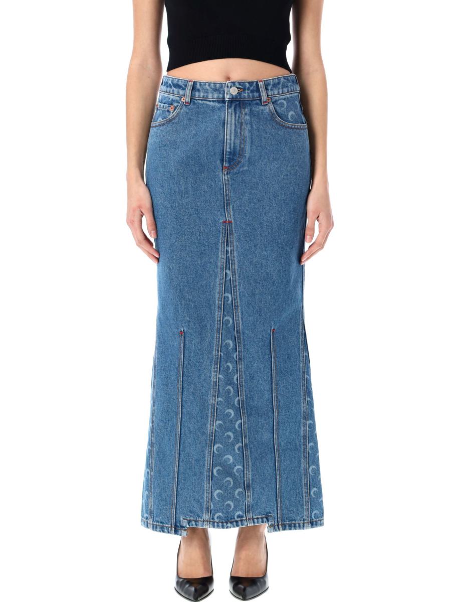 Marine Serre Moon Laser Denim Langer Rock