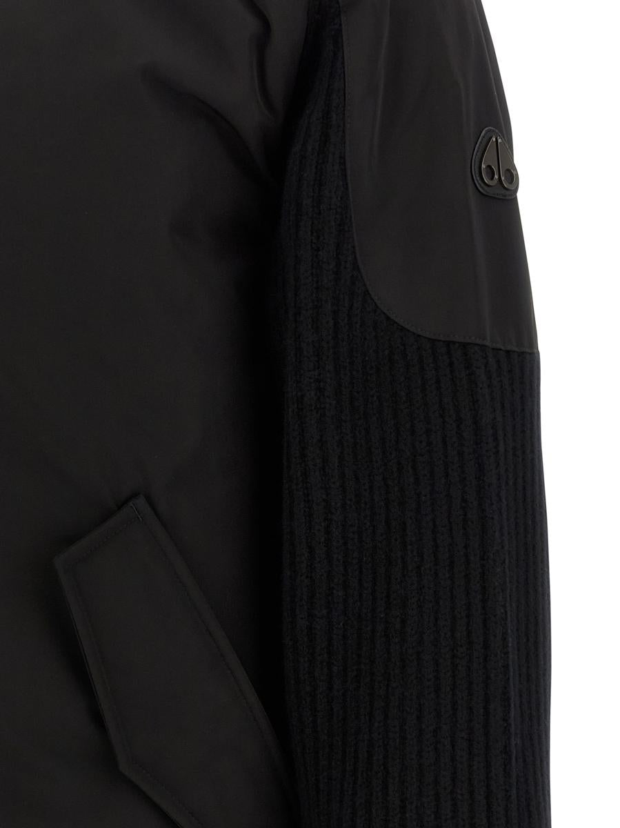 Moose Knuckles „Magnus Knit Hybrid“-Bomberjacke