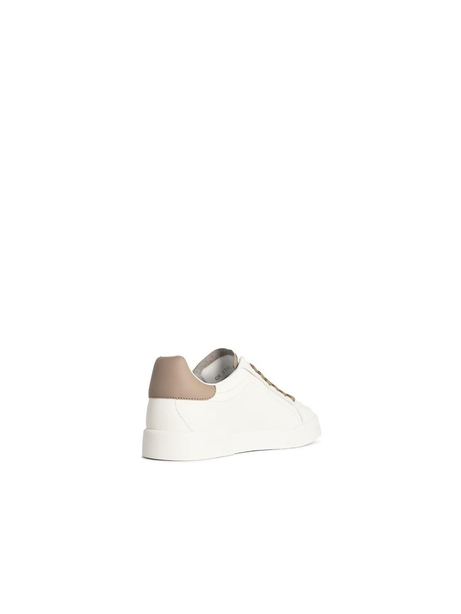Dolce &amp; Gabbana „Portofino“ Sneakers aus weißem Kalbsleder