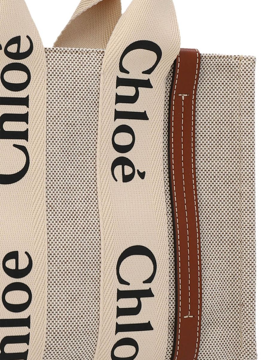 Chloé Woody Kleine Canvas-Tasche