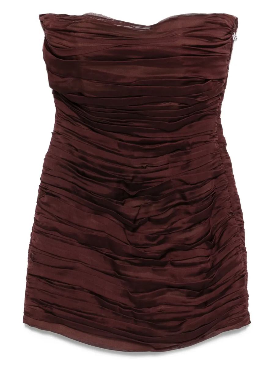 Raquel Diniz – Neues trägerloses, plissiertes kurzes Ambra-Kleid