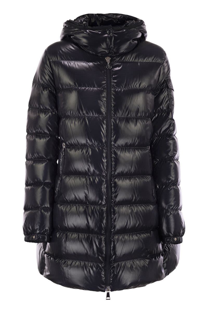 Moncler Courcelles – Midi-Daunenjacke mit Kapuze