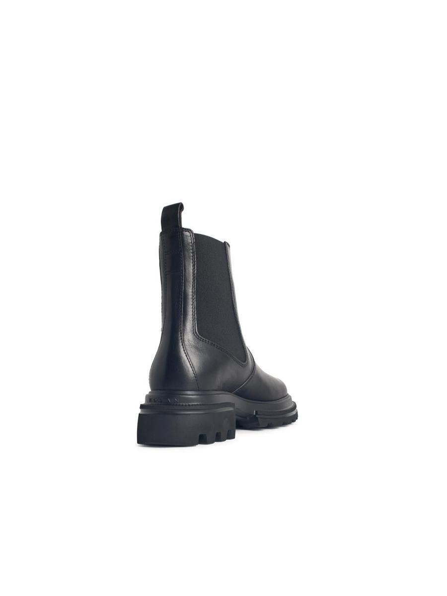 Hogan – Schwarze Lederstiefeletten