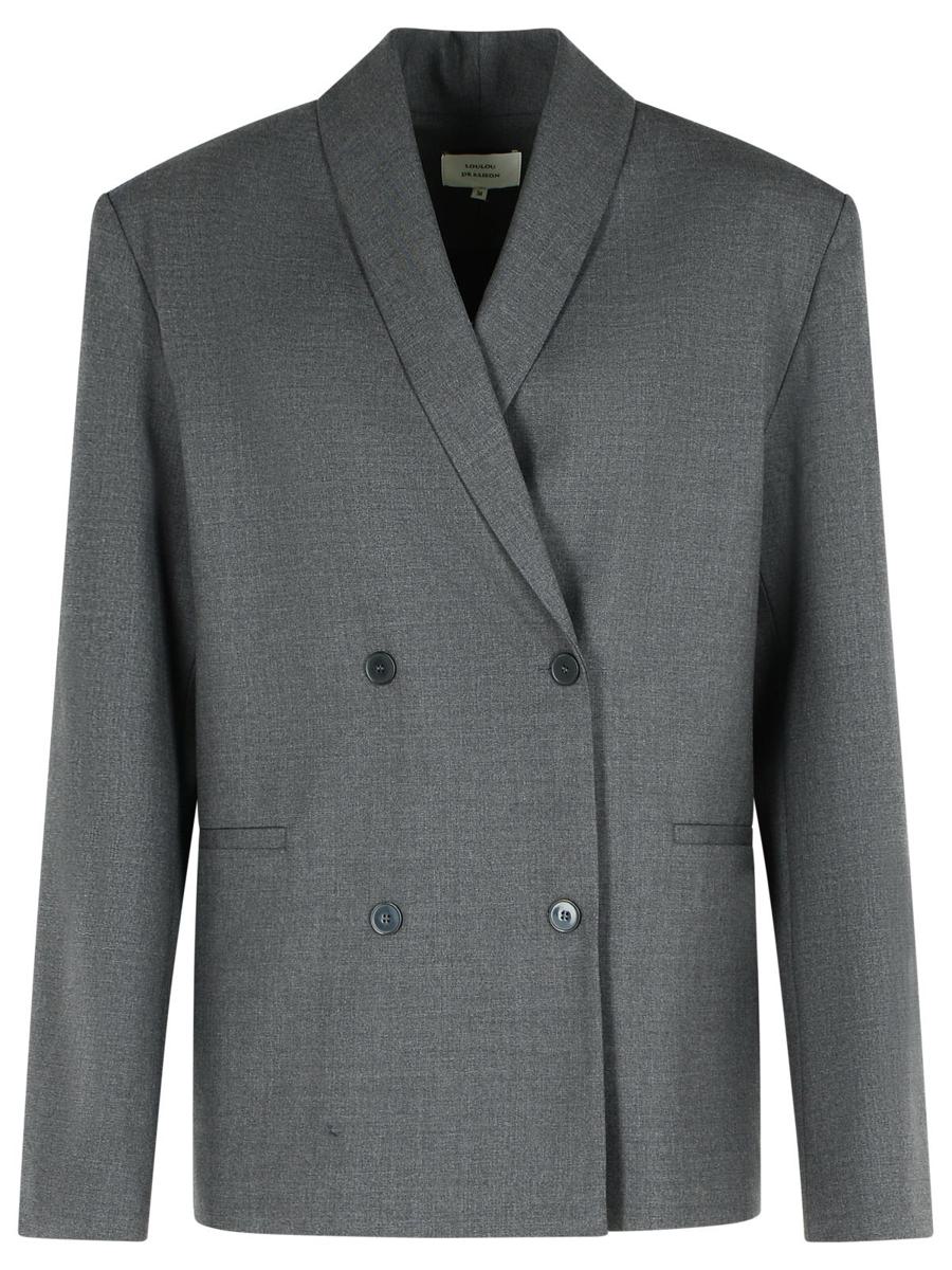 Loulou Studio Blazer 'Sancia' aus Schurwolle in Graphit