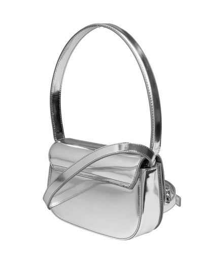 Diesel – Strukturierte Tasche aus verspiegeltem Leder