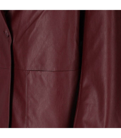 Essentiel Antwerp – Idrey – Burgunderroter, einreihiger Blazer