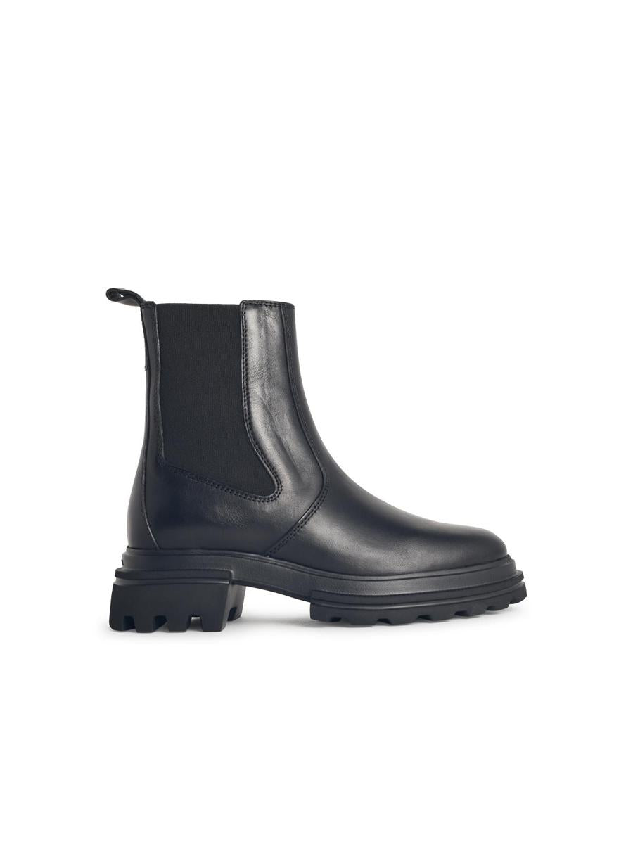 Hogan – Schwarze Lederstiefeletten
