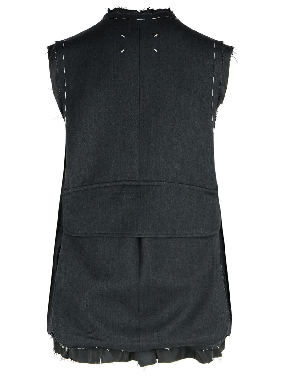 Maison Margiela – Dunkelgraue Wollweste