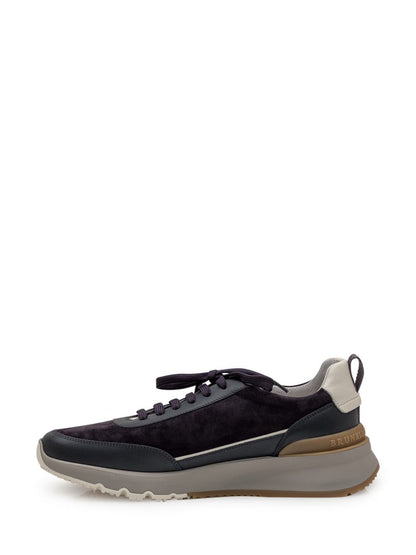 Brunello Cucinelli Brunello Cucinelli Wildleder- und Leder-Sneakers