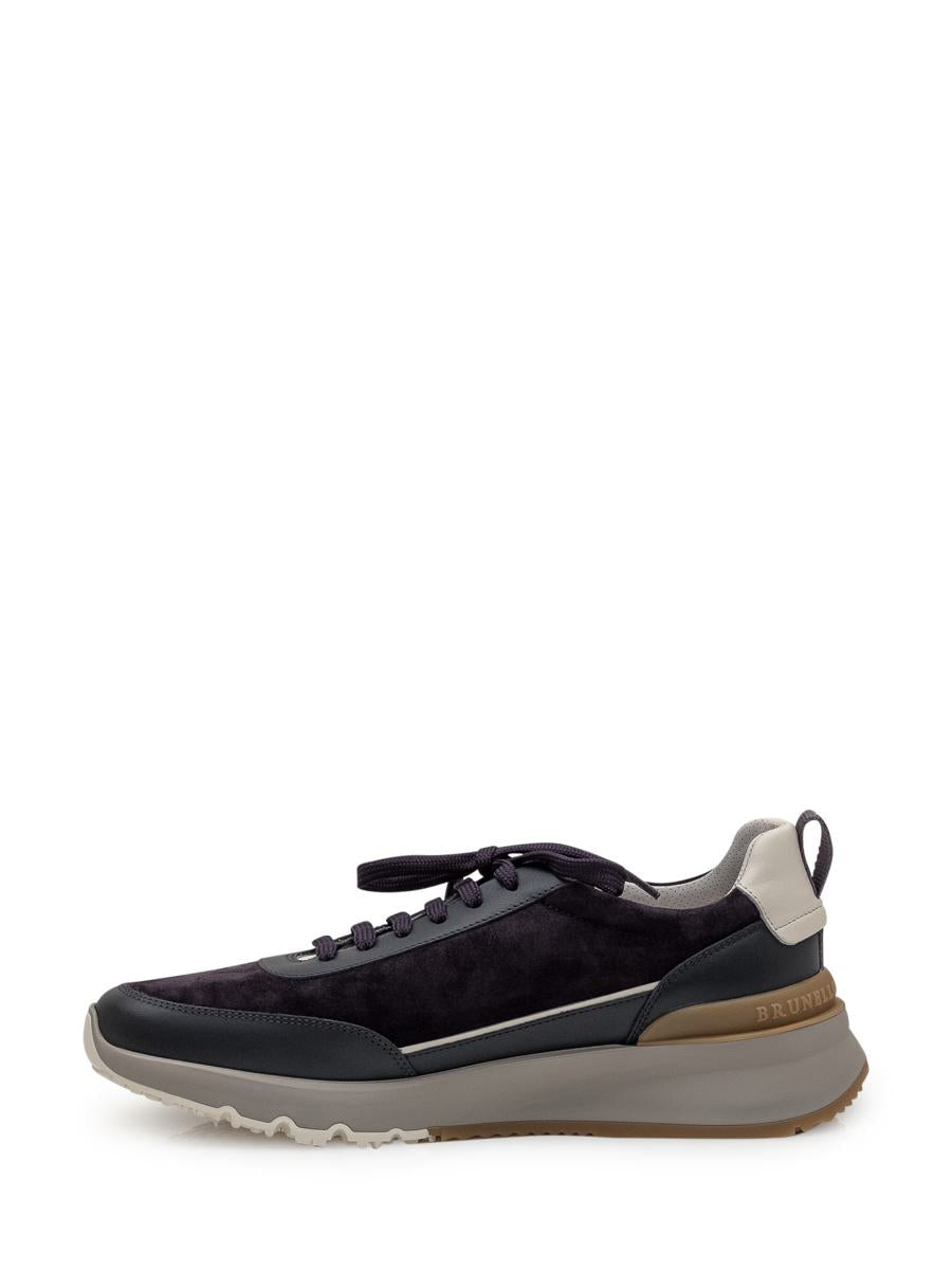 Brunello Cucinelli Brunello Cucinelli Wildleder- und Leder-Sneakers