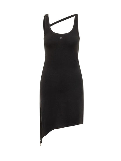 Courrèges Courrèges Asymmetrisches schwarzes Kleid