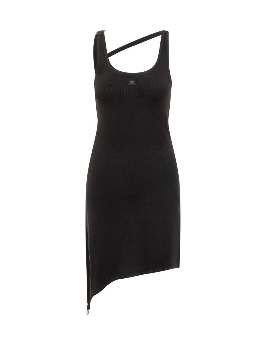 Courrèges Courrèges Asymmetrisches schwarzes Kleid