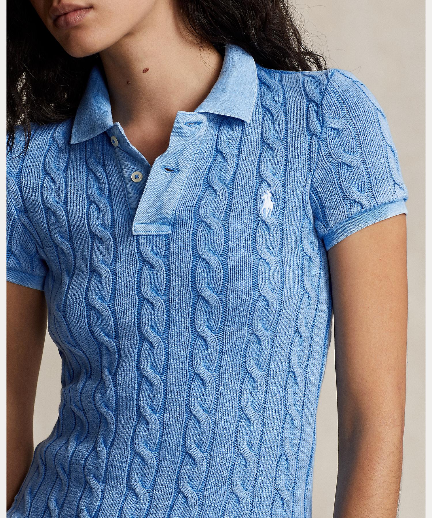 Polo Ralph Lauren – Poloshirt mit Zopfmuster