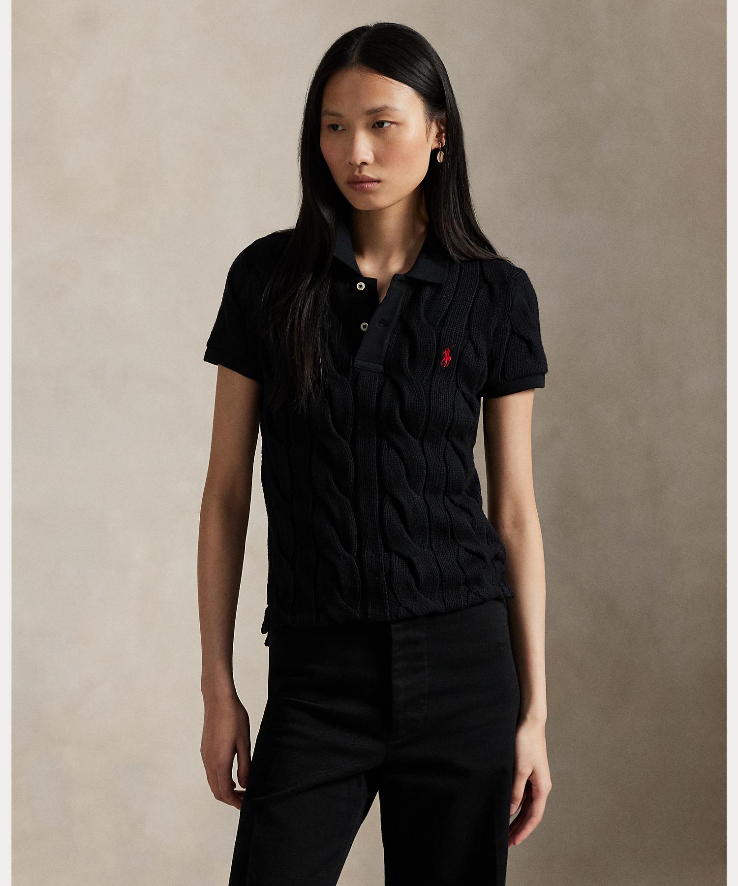 Polo Ralph Lauren POLO RALPH LAUREN Poloshirt aus Baumwolle mit Zopfmuster