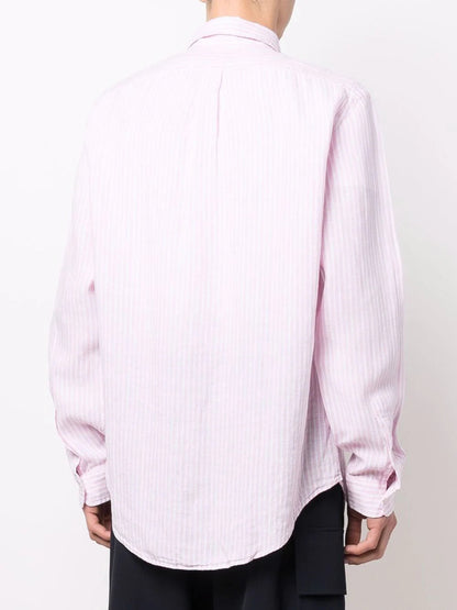 Gestreiftes Leinenhemd im Custom Fit