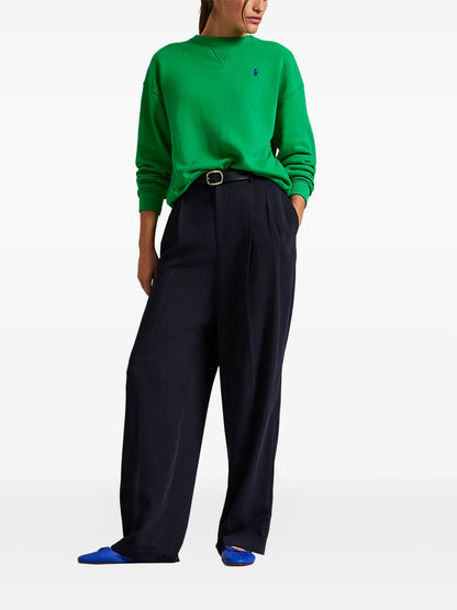 Leichter Fleecepullover mit Rundhalsausschnitt