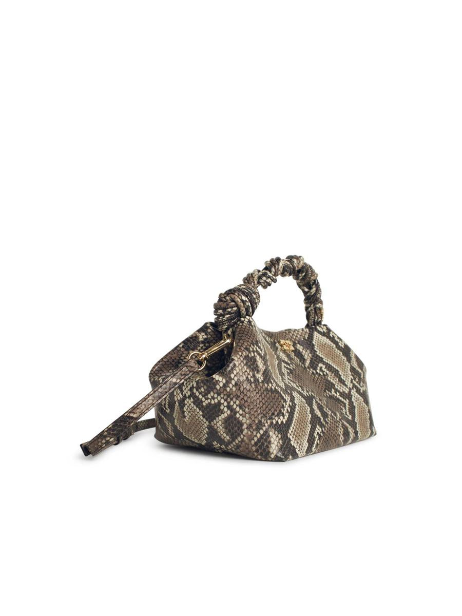 Ganni Kleine, mehrfarbige Tasche „Bou“ aus Ledermischung