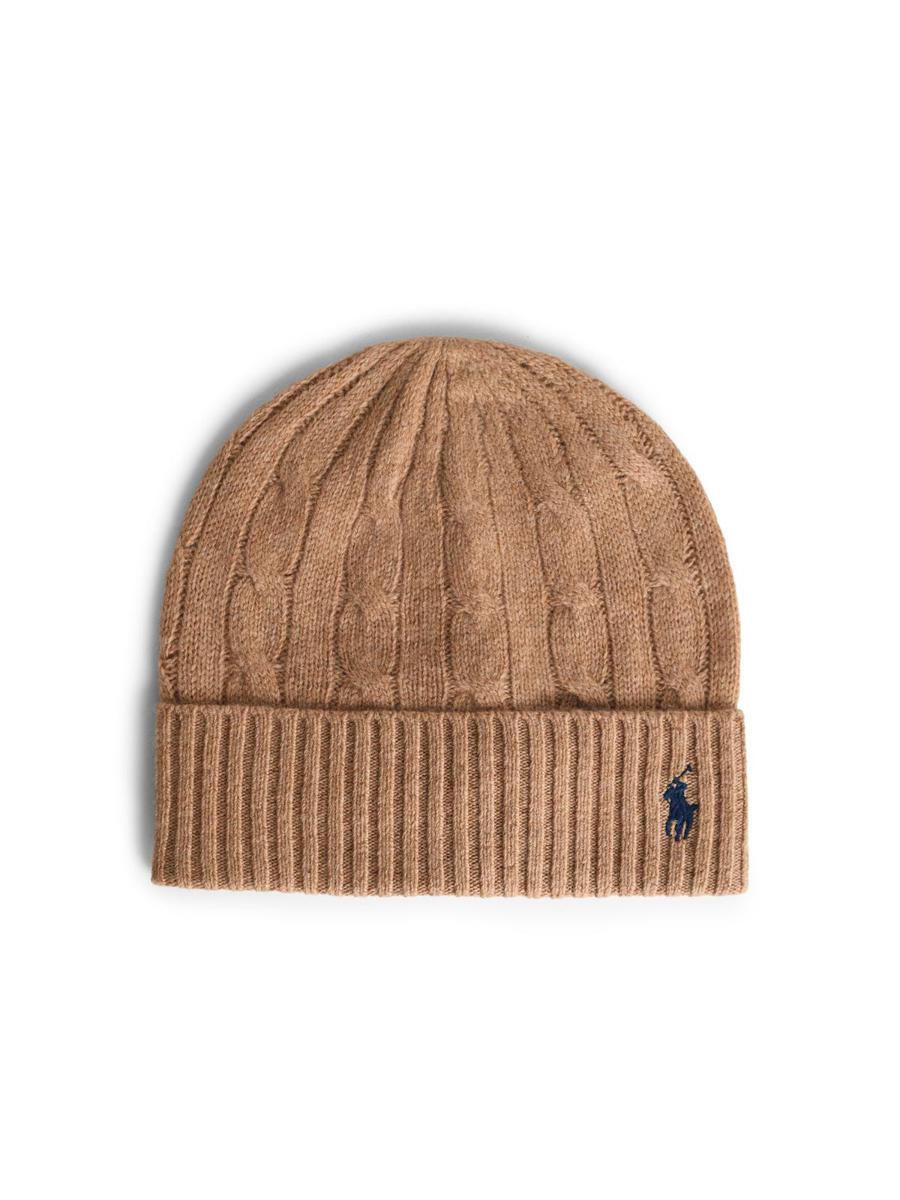 Polo Ralph Lauren – Beige Beanie aus Wollmischung