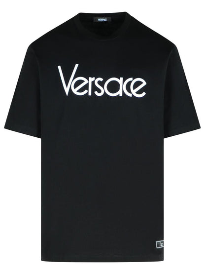 Versace Schwarzes Baumwoll-T-Shirt