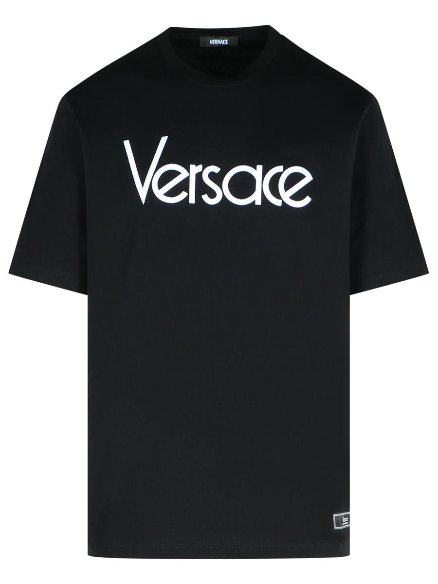 Versace Schwarzes Baumwoll-T-Shirt