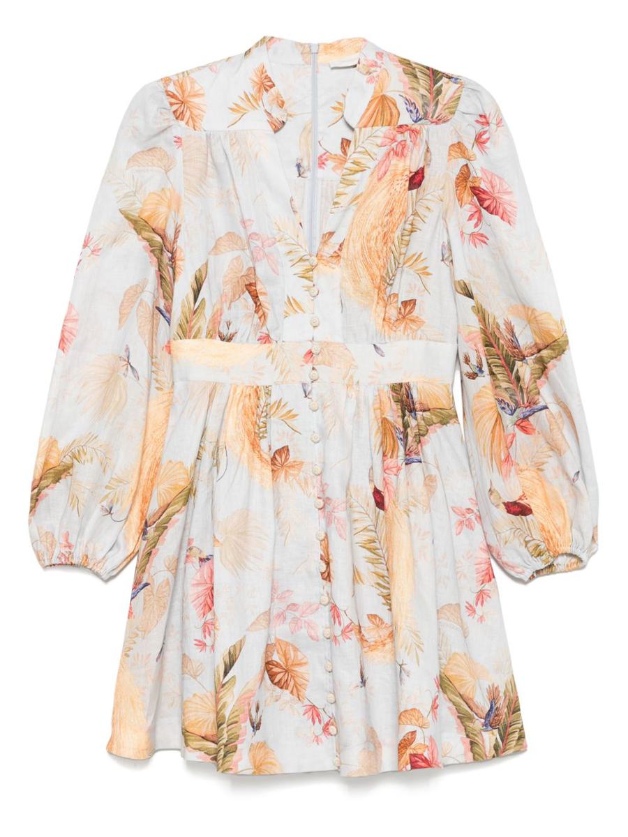Zimmermann – Bedrucktes Minikleid aus Leinen „Ascension“