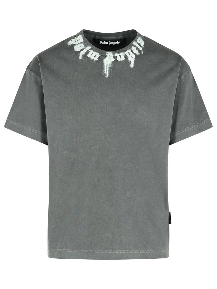 Graues Baumwoll-T-Shirt von Palm Angels