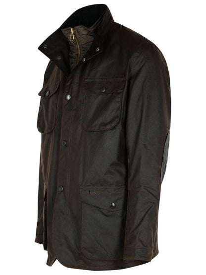 Barbour „Ogston“ braune Jacke aus gewachster Baumwolle