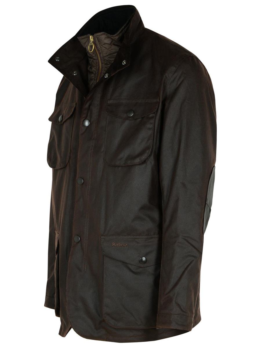 Barbour „Ogston“ braune Jacke aus gewachster Baumwolle