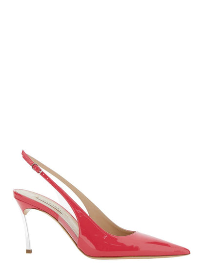 'Superblade Tiffany' Rosa Slingback-Pumps mit hohem Absatz aus Lackleder für Damen