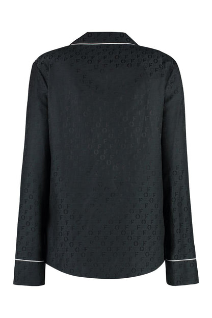 Off-White Pyjama-Hemd aus Seidenmischung