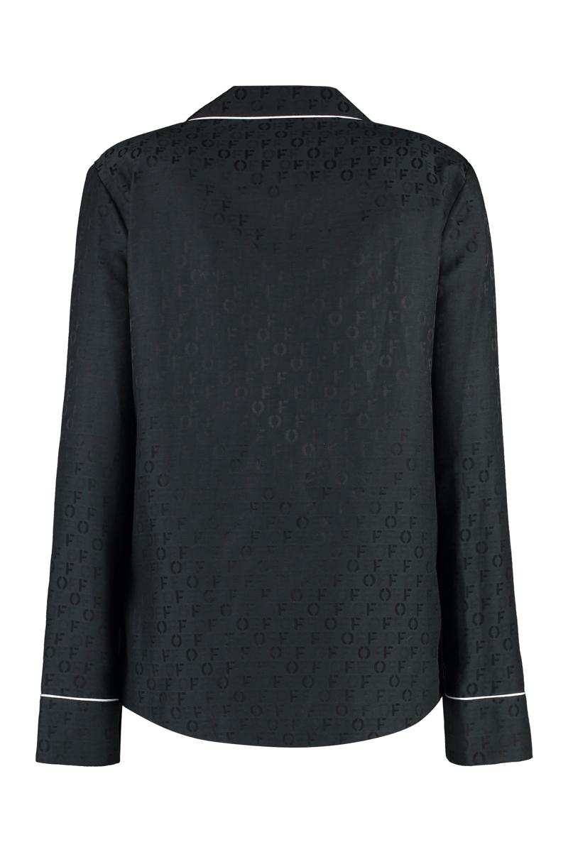 Off-White Pyjama-Hemd aus Seidenmischung