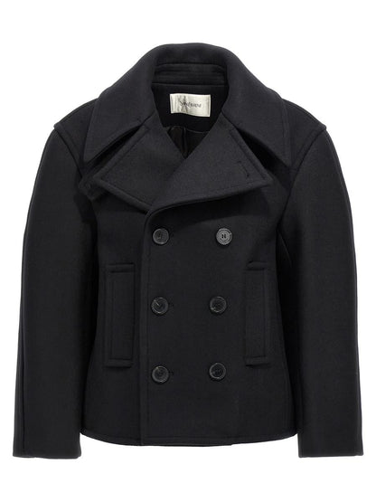 Saint Laurent – Übergroßer Caban-Mantel