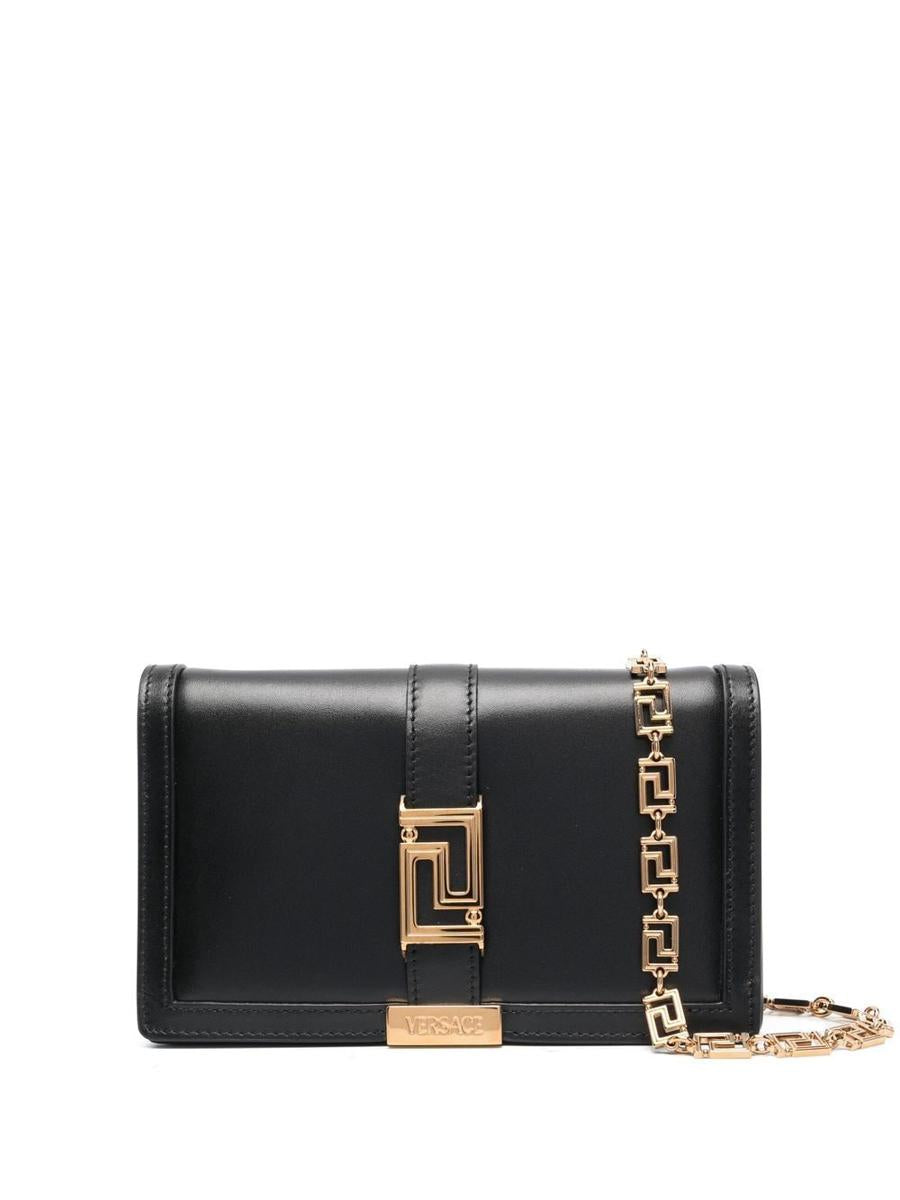 Versace Greca Goddess Mini-Umhängetasche aus Leder