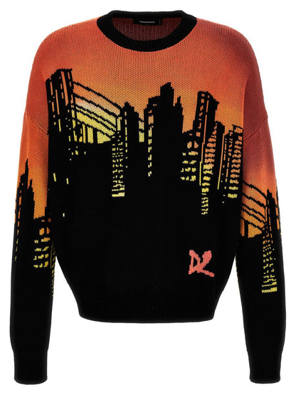 DSQUARED2 Intarsienpullover