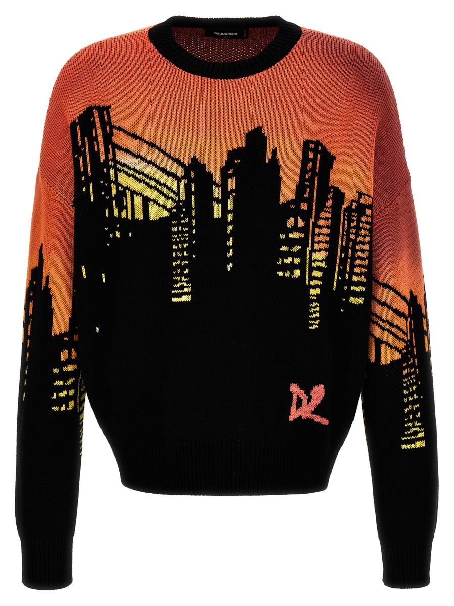 DSQUARED2 Intarsienpullover