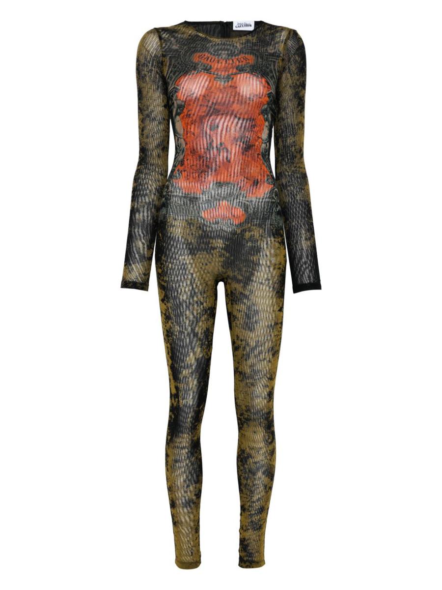 Jean Paul Gaultier Der khakifarbene Médaillon-Jumpsuit