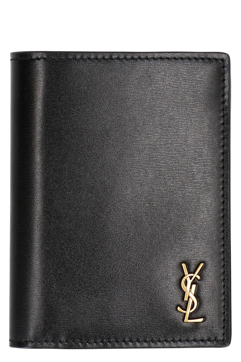 Saint Laurent Tiny Cassandre Kartenetui aus Leder