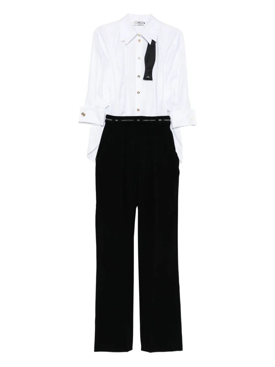 Elisabetta Franchi Leichter Jumpsuit aus Krepp und Popeline