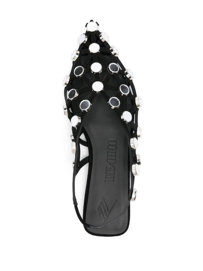 Die Attico Grid Slingback-Sandalen