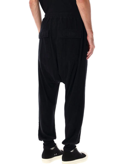 Rick Owens Drkshdw Schwarze Jersey-Hose mit Kordelzug