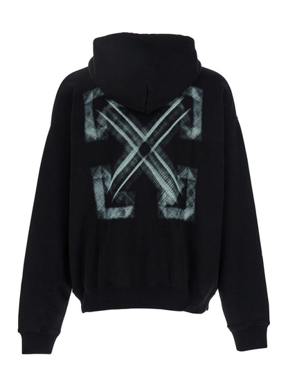 Schwarzer Hoodie „Vibe Arrow Skate“ mit Kapuze mit Kordelzug und Maxi-Logo-Print auf der Rückseite aus Baumwolle