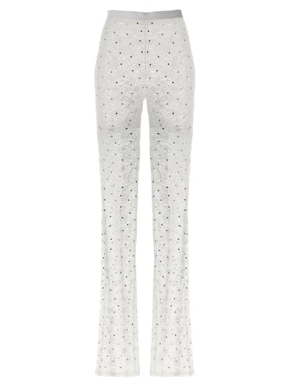 Alessandra Rich Leggings mit Strassspitze
