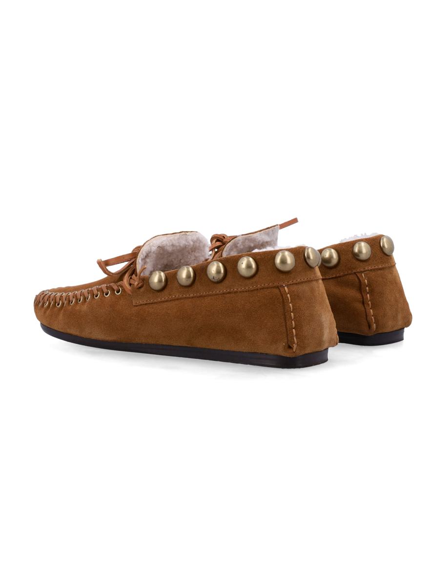 Isabel Marant Fitza Loafer aus Wildleder mit Lammfell