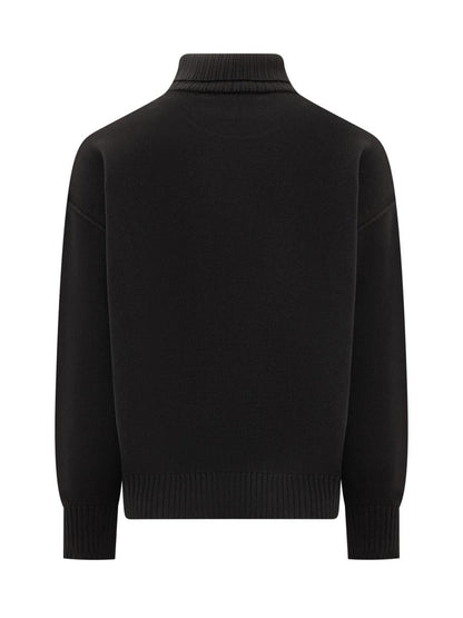 AMI Paris Ami Alexandre Mattiussi Herren Rollkragenpullover mit Herz-Logo