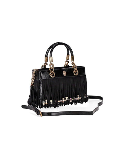 Kurt Geiger London – Kensington – Schwarze Handtasche mit Fransen