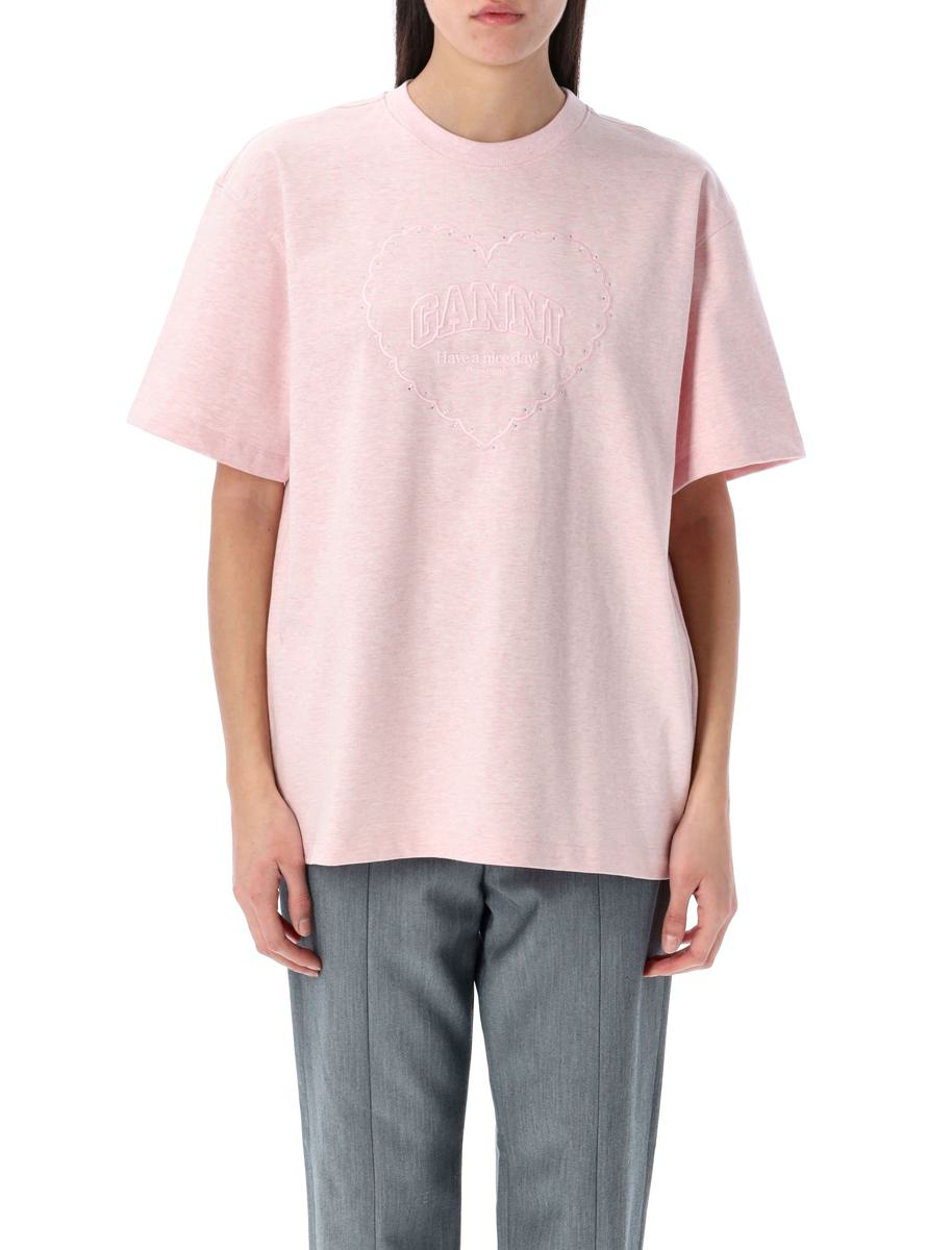 Ganni Herz-T-Shirt