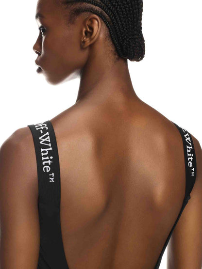 Off-White Logo-Badeanzug aus Polyamid